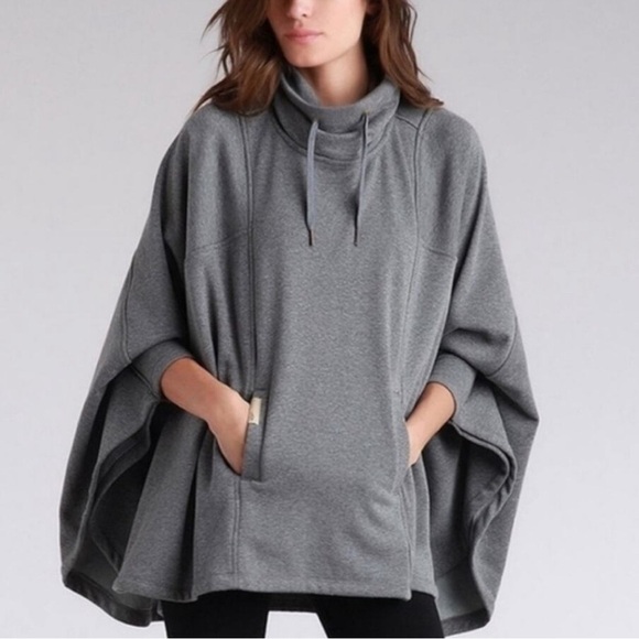 UGG Sweaters - UGG Heather Gray Funnel Neck Poncho